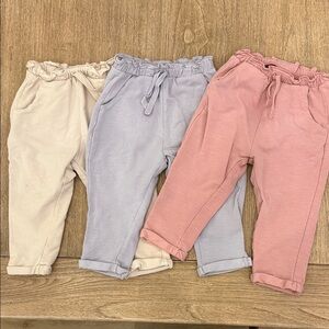 Zara Kids Soft Pants Set of 3 Size 12-18 Months